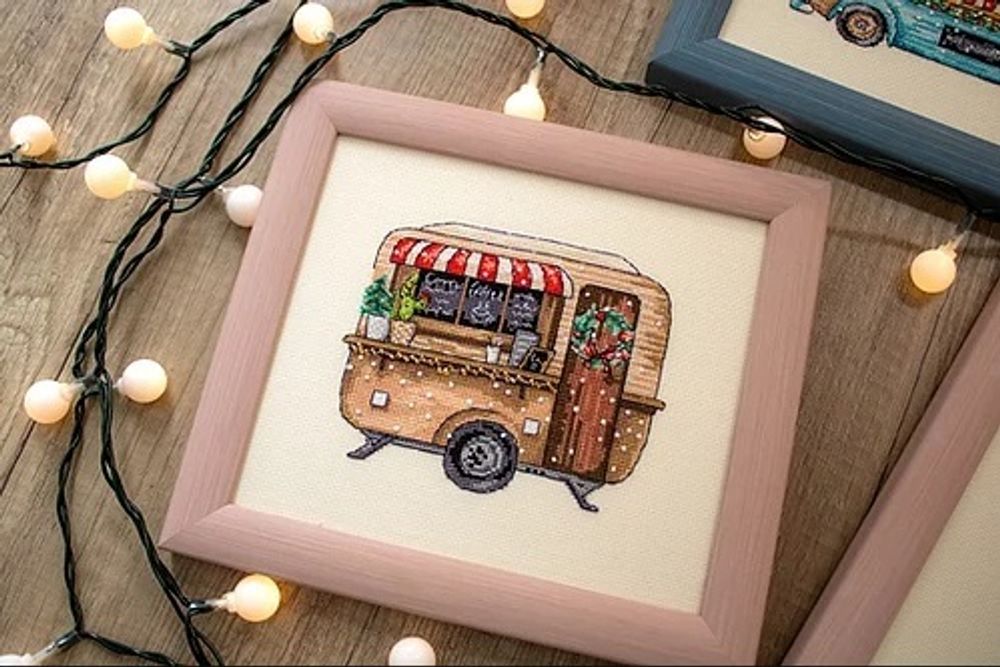 Набор для вышивания нитками LetiStitch, Счастливых праздников 14х8, 13х10, 11х11 см