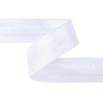 Косая бейка атласная 18 мм / 5 шт по 5.4 метра, белый №001, Gamma GK-18P