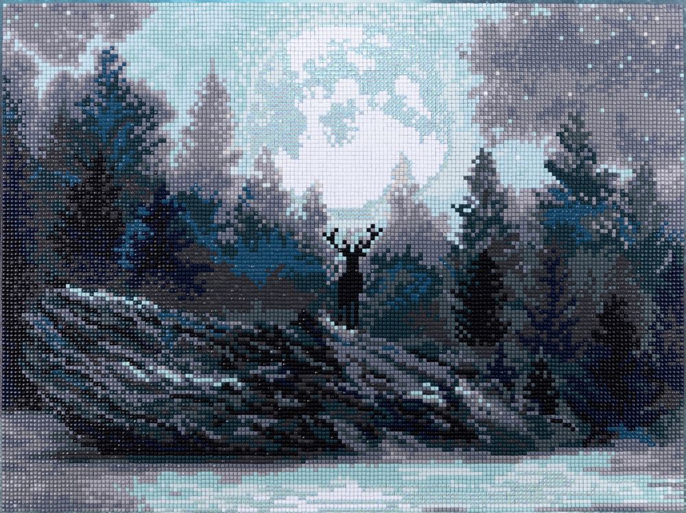 Алмазная (кристальная) мозаика Фрея, на подрамнике Загадочный лес, 40х30 см