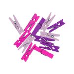 Прищепки декоративные 3.5 см, 60 шт, 06 Фиалковое поле (лавандовый, фиолетовый, розовый), Mr.Painter DKN-05