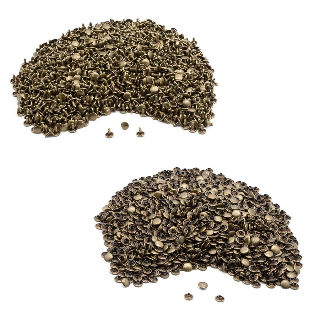 Хольнитены двухсторонние ⌀9 мм, h=9 мм, сталь, New Star №33.5, антик, уп.≈2000 шт