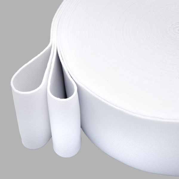 Резинка тканая 60.0 мм / 20 метров, белый