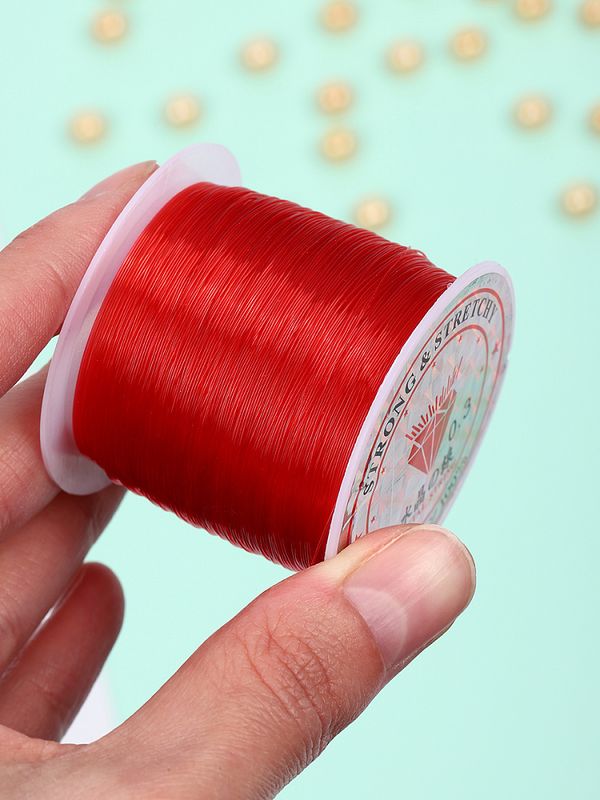 Нить-леска 0.3 мм, 100 м, цв. красный
