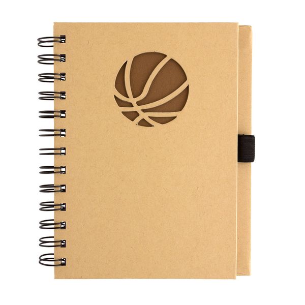 Тетрадь на спирали с вырубкой RPT-02 (130х180 мм) 70 л., 5 шт, клетка, Мяч баскетбольный, Fiteko, Fiteko RPT-02