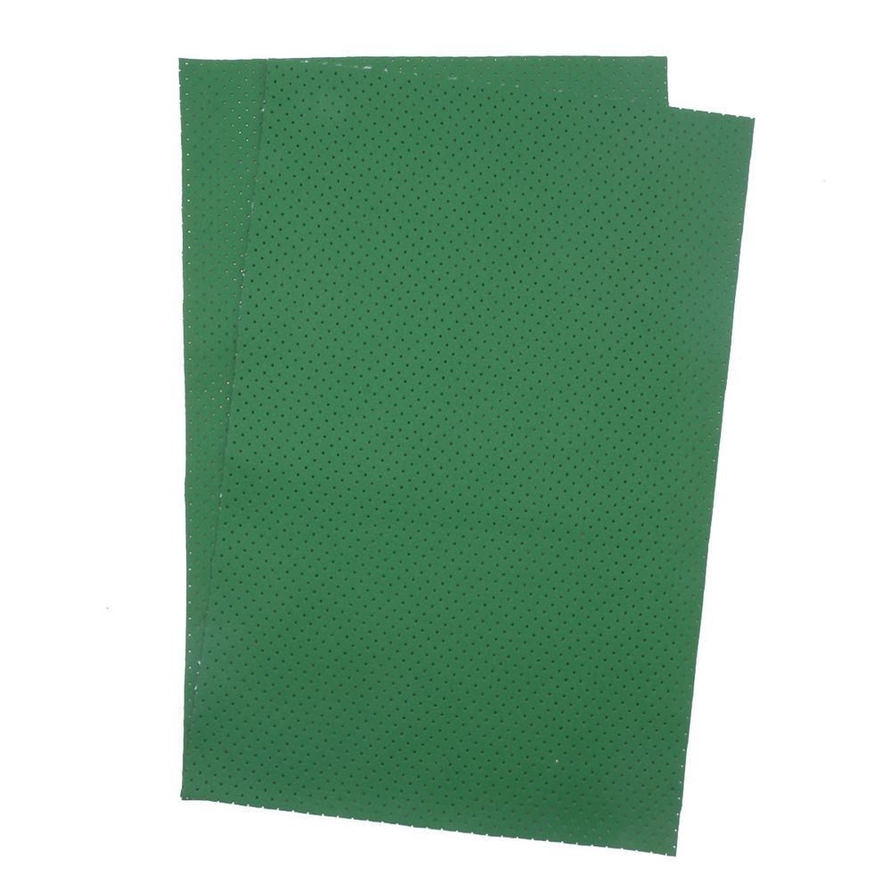 Кожа перфорированная искусств. 20х30см. 0,85 мм, в уп/2 шт, 27135 зеленый