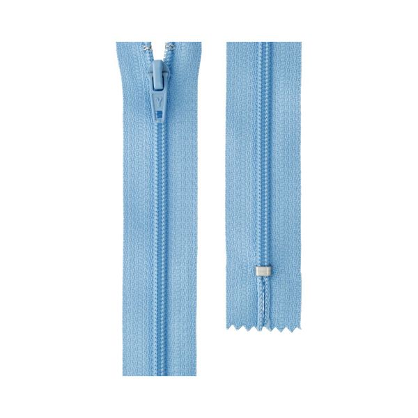 Молния спираль (витая) брючная Т4 (4 мм) 1 зам., н/раз., 18 см, автомат, 319 голубой, G004A Gamma, 10 шт