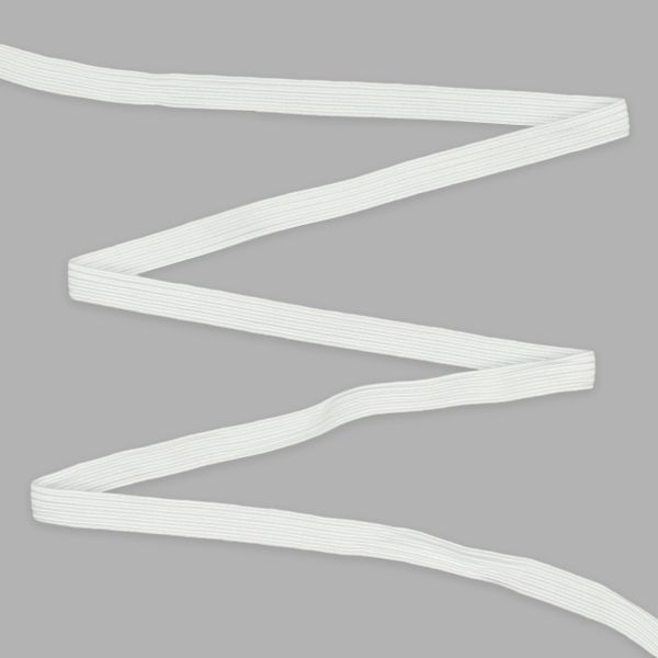 Резинка бельевая (стандартная) 7.0 мм / 100 метров, вязаная, белый