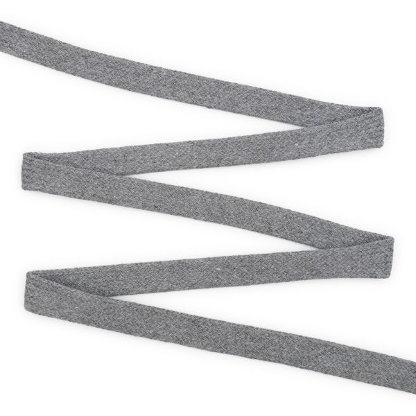 Шнур плоский плетеный х/б ⌀15.0 мм / 75 метров, (ГР) 05 серый, 07-4300