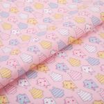 Ткань для пэчворка Peppy Молочные сны фланель, рулон 112 см / 5 метров, МС-05 розовый, Peppy