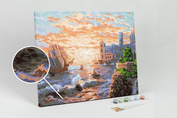 Картина по номерам Фрея, У моря, 50х40 см