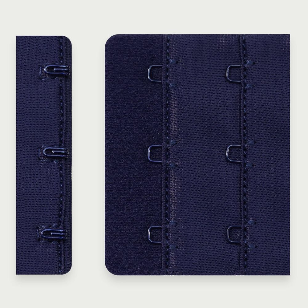 Застежки для бюстгальтера текстильные 3х2, 57 мм, 25 шт, 061 т.синий, Arta