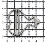 Застежка для комбинезона 35 мм, 20 шт, никель, BIG