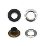 Люверсы металл ⌀_5.0 мм (внутр.), черный матовый, 100 шт, BIG