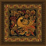 Набор для вышивания нитками Риолис, Подушка/панно Хохлома 40х40 см