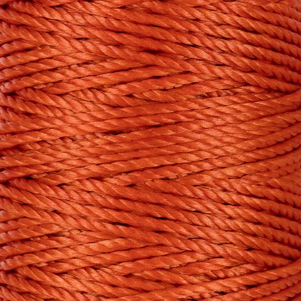 Нитки для кожи вощёные (полиэстер) 40 м, 010 рыжий, LC-006, Промысел