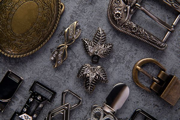 Застежка декоративная металл 38х74 мм, 10 шт, 04 никель, Micron GH 1071