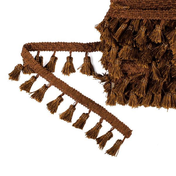 Бахрома отделочная 45.0 мм / 10 метров, с кистями, 201т.коричневый, Gamma 444