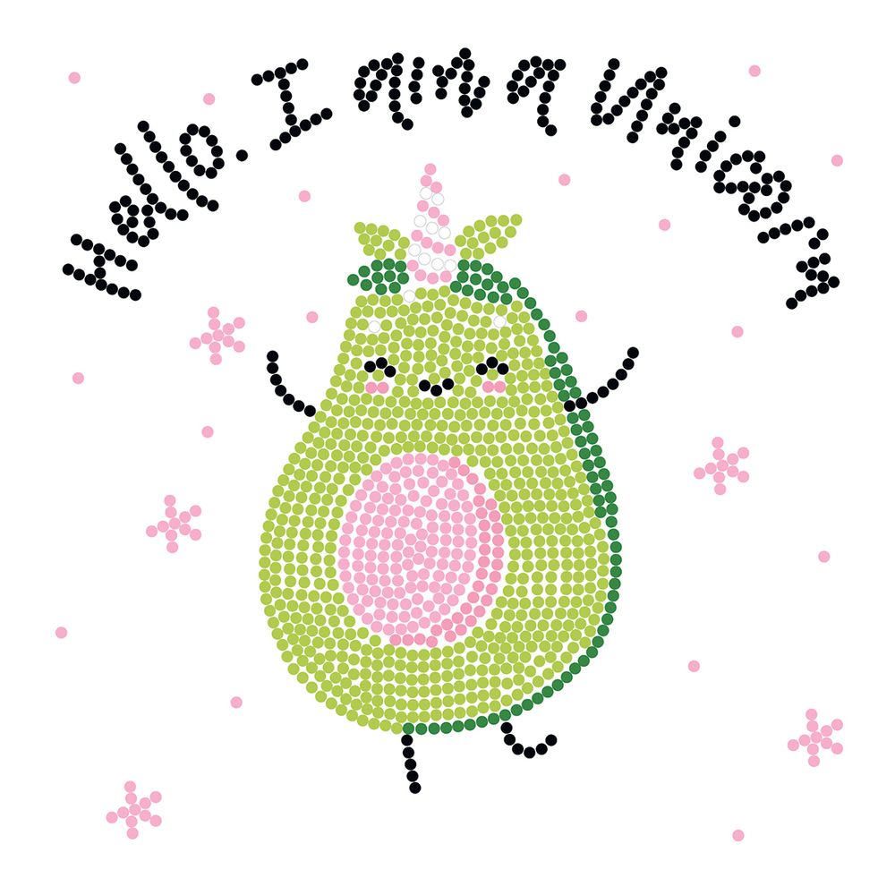 Алмазная (кристальная) мозаика Фрея, постер Счастливый авокадо, 20х20 см