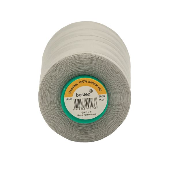 Нитки универсальные Bestex 40/2, 4570 м (5000 ярд) / 1 кат., 331 пепельно-сиреневый