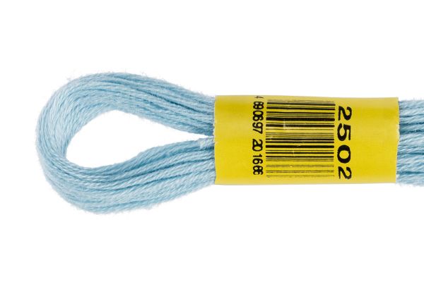Мулине ПНК им.Кирова цв.2502 св-голубой, Россия, 24 мотка по 8 метров