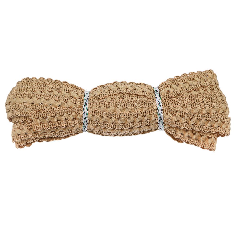 Тесьма отделочная вязаная 17 мм, 10 м, бежевый