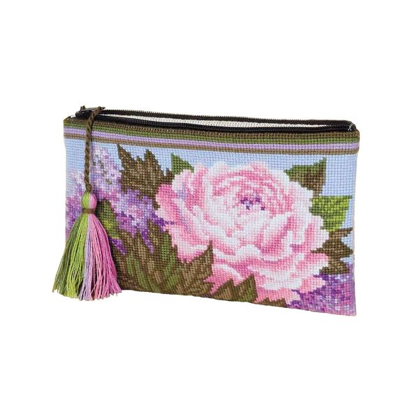 Набор для вышивания нитками Риолис, косметичка Летний букет, 20х13 см