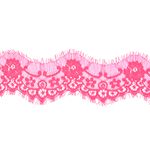 Кружево шантильи (реснички) диз.TY 76006 шир.80мм цв.144 ярк.розовый уп.30м (по 3м), Kruzhevo