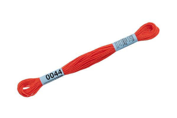 Мулине Gamma 100% хлопок, цв.0044 т.оранжевый, 24 мотка по 8 метров