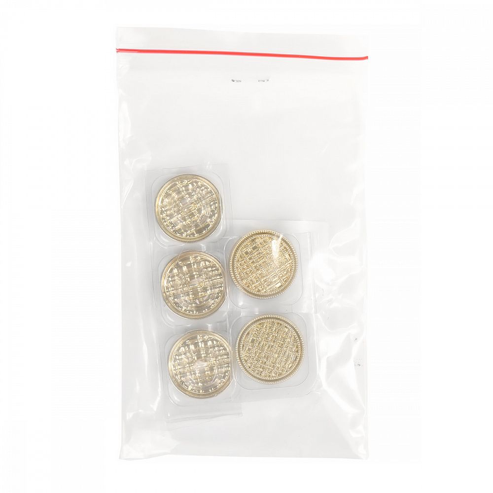 Пуговицы на ножке металлические 36L=23мм, С-MP06 цв.золото, 5 шт