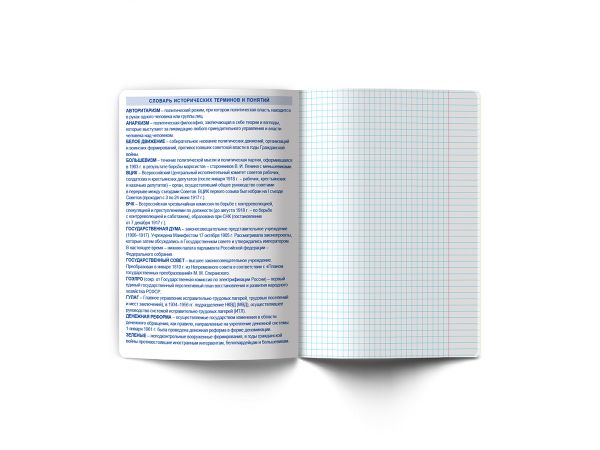 Тетрадь со справочным материалом Знания в действии, A5+ 48 л. на скобе 60 г/м², белизна 90%, 10 шт, клетка, 00832 История, Светоч 48Т2