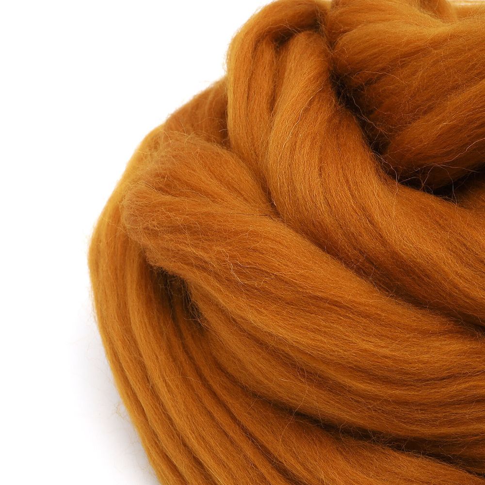 Шерсть для валяния полутонкая 100%, 100 гр. (194 рыжик)