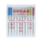 Иглы для швейных машин набор 130/705 H, №70-100, COMBI, 10 игл, в пенале 5111000 ассорти, ORGAN