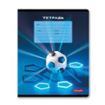 Тетрадь ученическая школьная, выборочный лак, A5+ 24 л. на скобе 65 г/м², белизна 100% 30 шт, клетка, 000717 Победный гол, Светоч 24ТЕТк-003