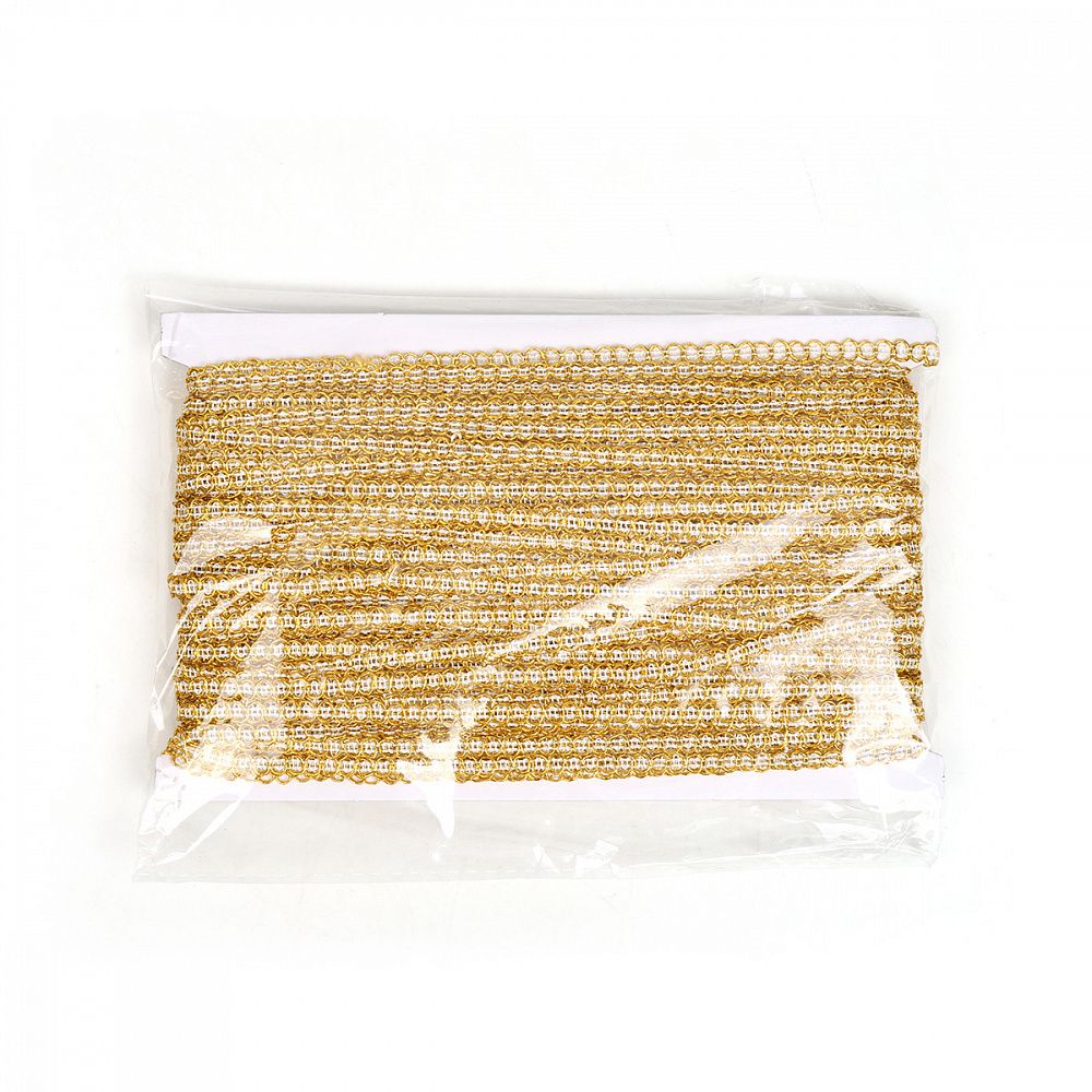 Тесьма отделочная 5 мм, 919 цв.золото уп.45.7м