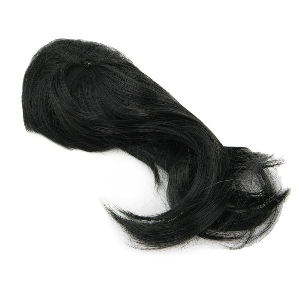 Парик для кукол (прямые волосы), 5х15см (черный), AS16-19