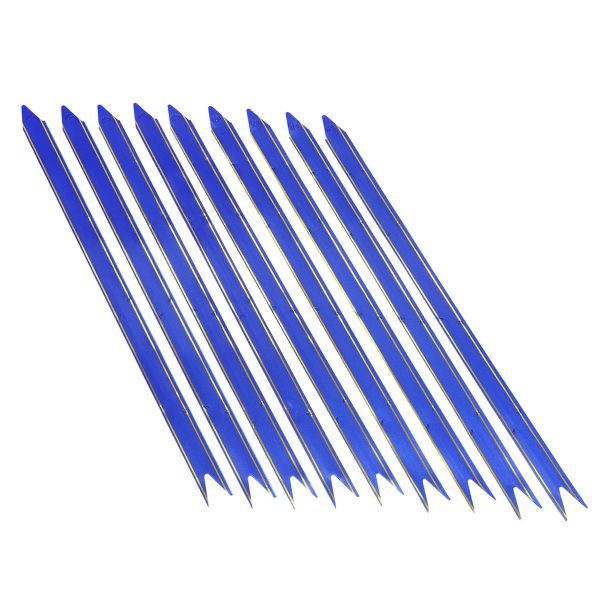 Бант бабочка 1,7х34см, 10 шт в упак, синий золотая полоса, 10 шт