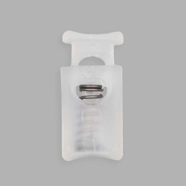 Фиксатор (зажим) для шнура пластик 1 отв., ⌀4.5 мм, 19х9 мм, цилиндр, ПП, прозрачный, 100 шт
