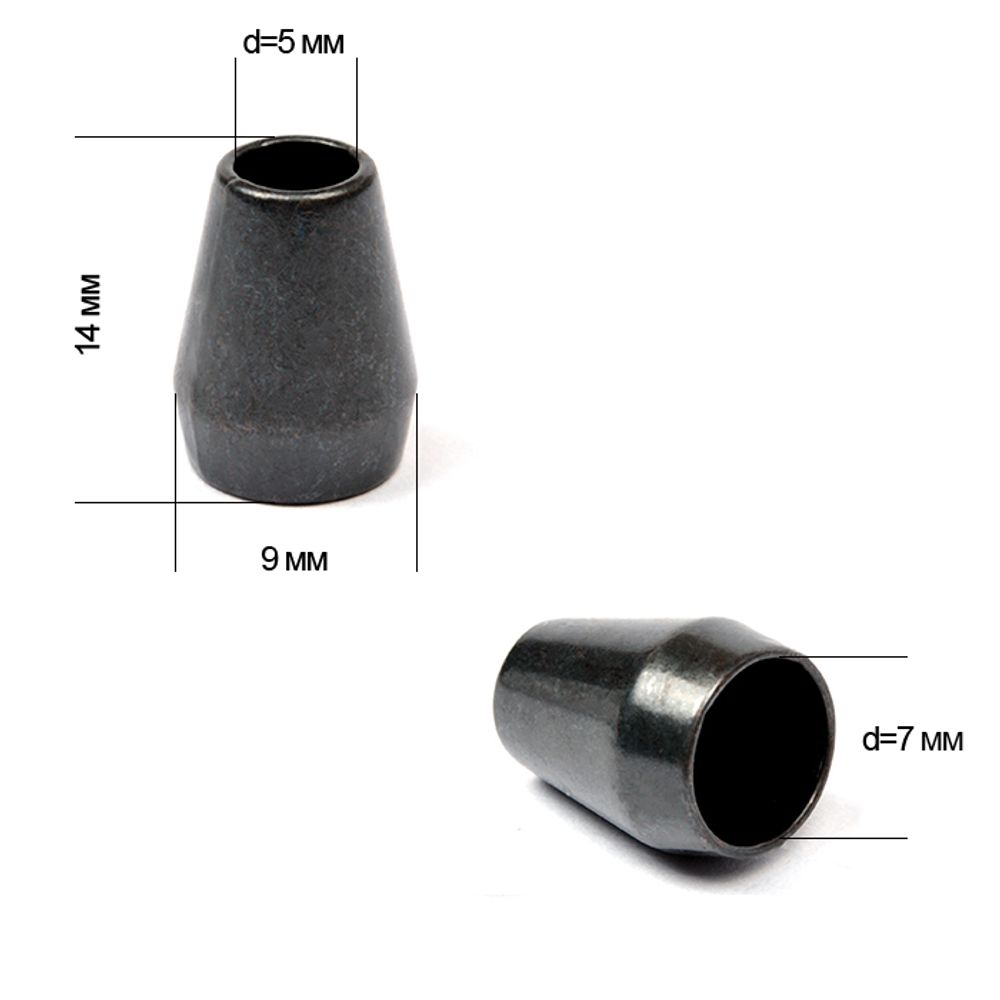 Наконечник для шнура металл 13.5х8.5 мм, OR.0305-5349, цв. оксид, 100шт