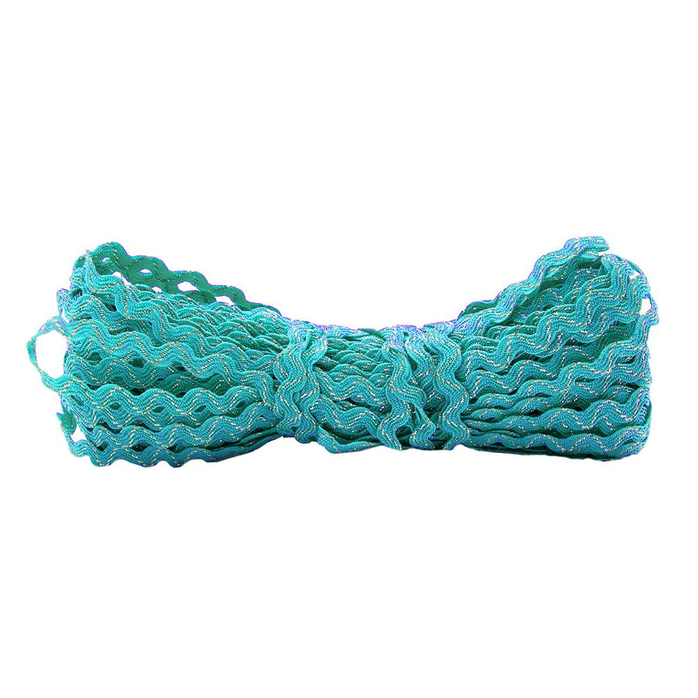 Тесьма вьюнчик с метанитью, 5 мм / 20 м (голубой), С3584