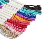 Резинка шляпная (шнур эластичный) ⌀1.0 мм / 5.5 метров, 0370-0301, ассорти, 14 шт