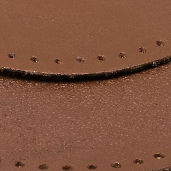 Заплатки пришивные из кожи, круг ⌀8см с перфорацией, 2 шт, 100% кожа, 02 светло-коричневый, 9121