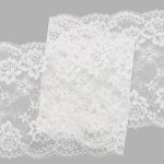 Кружево бельевое эластичное 180 мм / 3.4 метра, цвет белый