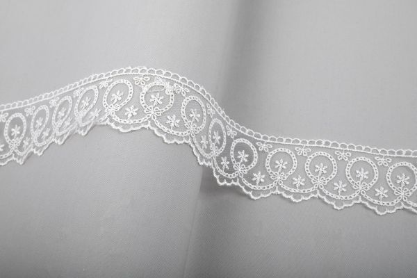 Кружево на сетке 45 мм / 10 м, молочный, Blitz BLKM-4501