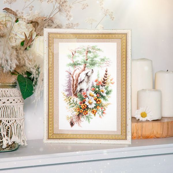 Набор для вышивания нитками Чудесная игла, Дух летнего леса 17х27 см