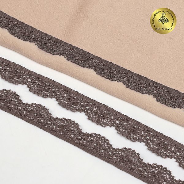 Кружево эластичное (стрейч) 8031 15мм цв.L1645 шиншилла, 50м, Kruzhevo