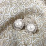 Пуговицы металлические на ножке 32L-20 мм, С-MP15 цв.серебро/перламутр, 10 шт