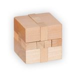 Головоломка деревянная, 1 шт, Куб 12 элементов, Delfbrick DLS-01