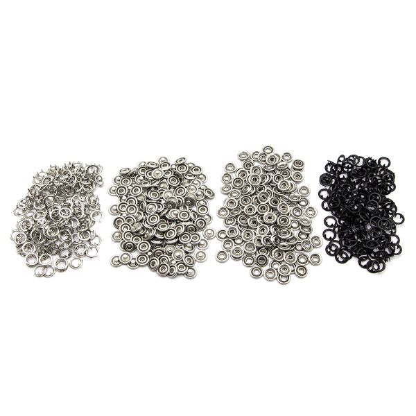 Кнопка рубашечная (джерси) открытая ⌀9.5 мм, ≈144 шт, МЕТАЛЛ, эмаль, 322 черный матовый, NEW STAR