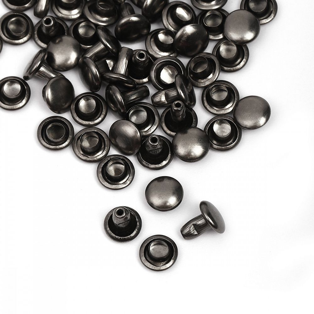 Хольнитены двухсторонние сталь 7х7 мм, №33, TBY.5207 цв. черный никель уп. 1000 шт, TBY