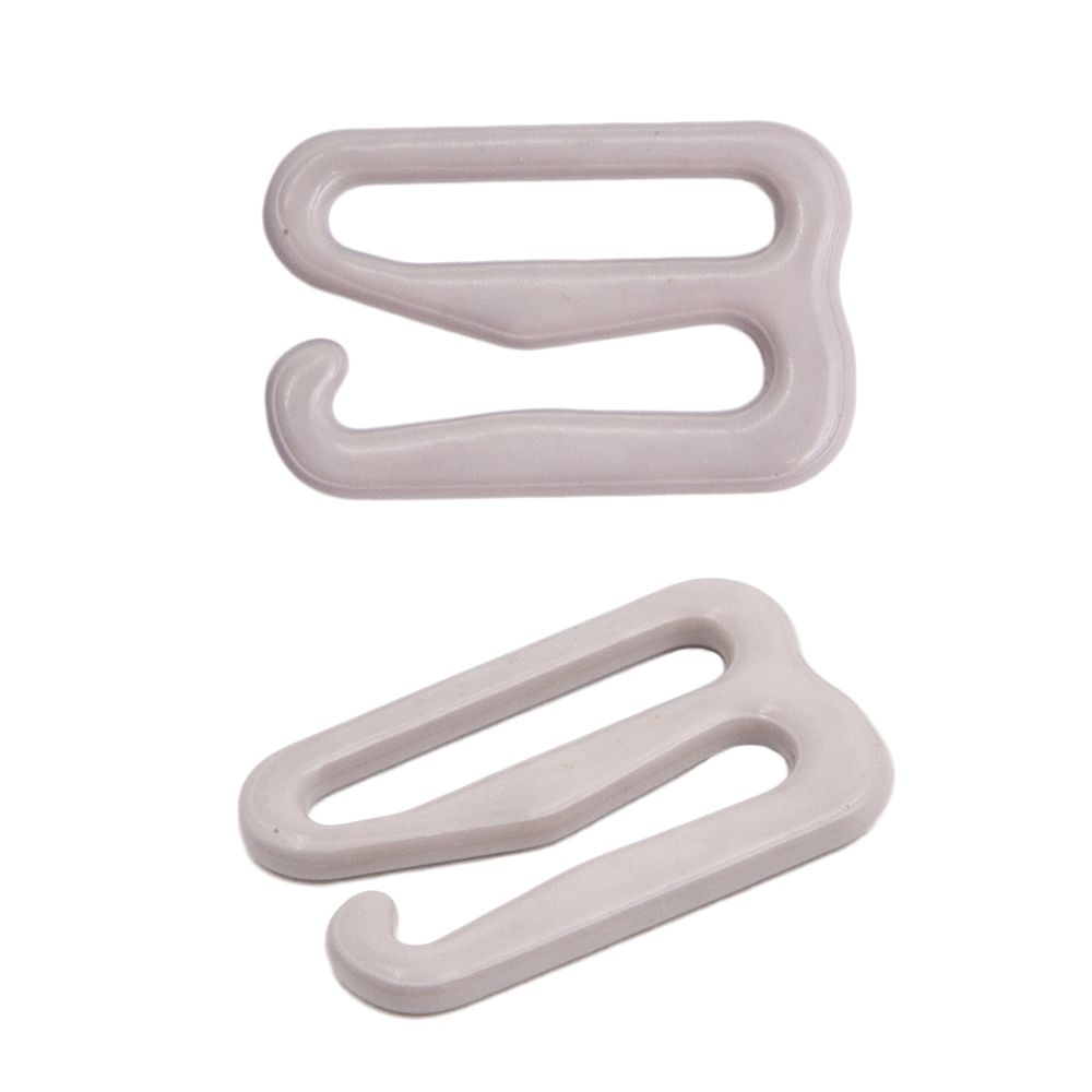 Крючки для бюстгальтера металл 15.0 мм, 100 шт, C154 св.серый